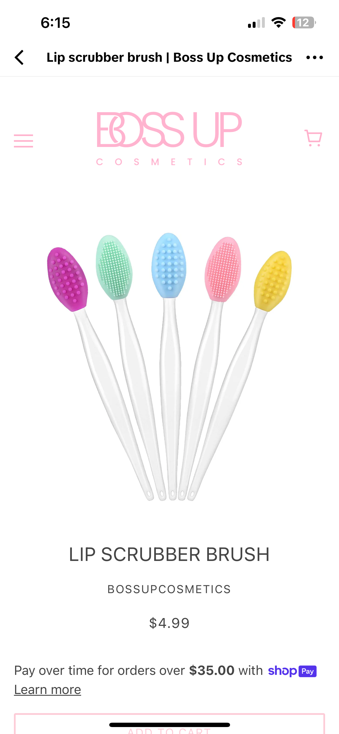 Lip brush scrubber