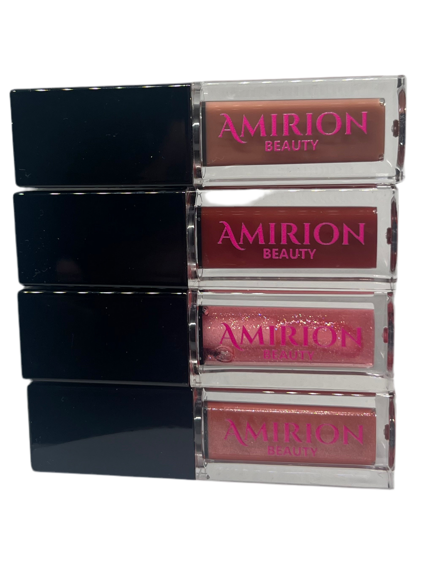 Nude pink lip oil