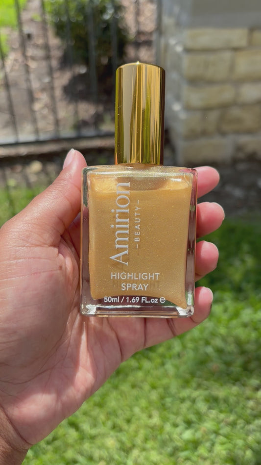 Highlight body shimmer spray